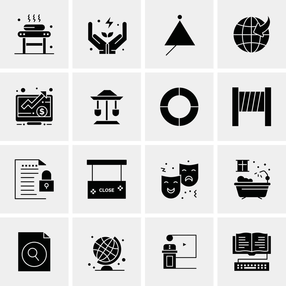 16 Business Universal Icons Vector Creative Icon Illustration to use in web and Mobile Related project