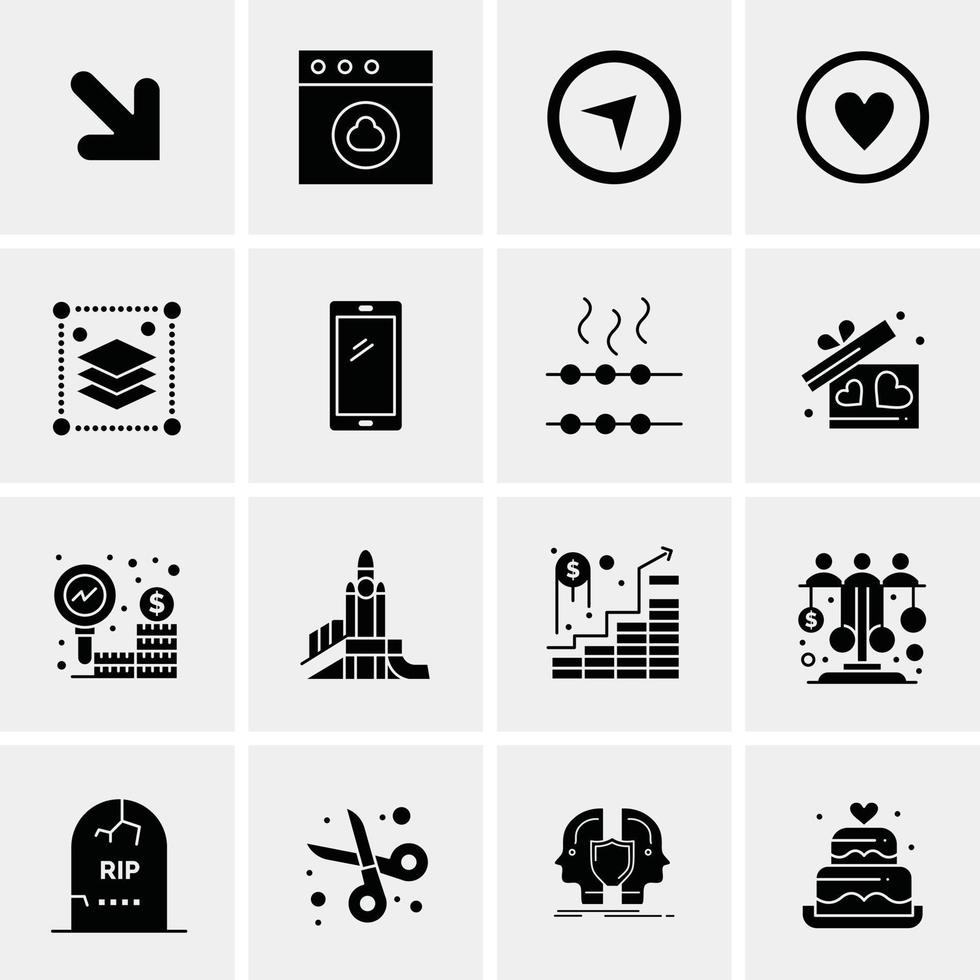 16 Business Universal Icons Vector Creative Icon Illustration to use in web and Mobile Related project