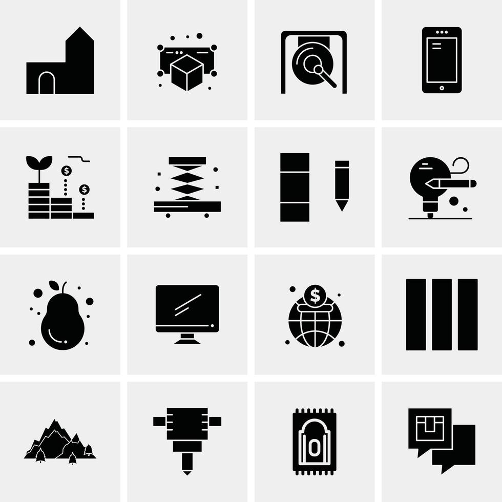 16 Business Universal Icons Vector Creative Icon Illustration to use in web and Mobile Related project