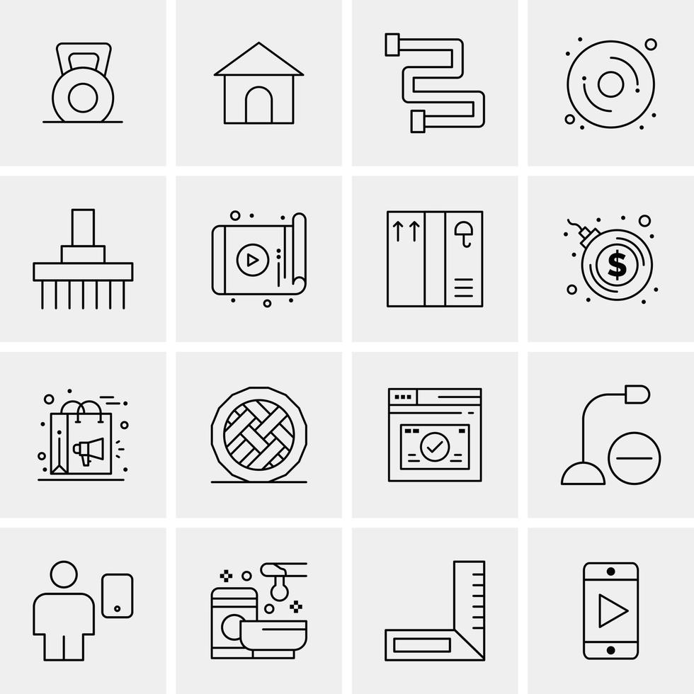 16 Business Universal Icons Vector Creative Icon Illustration to use in web and Mobile Related project