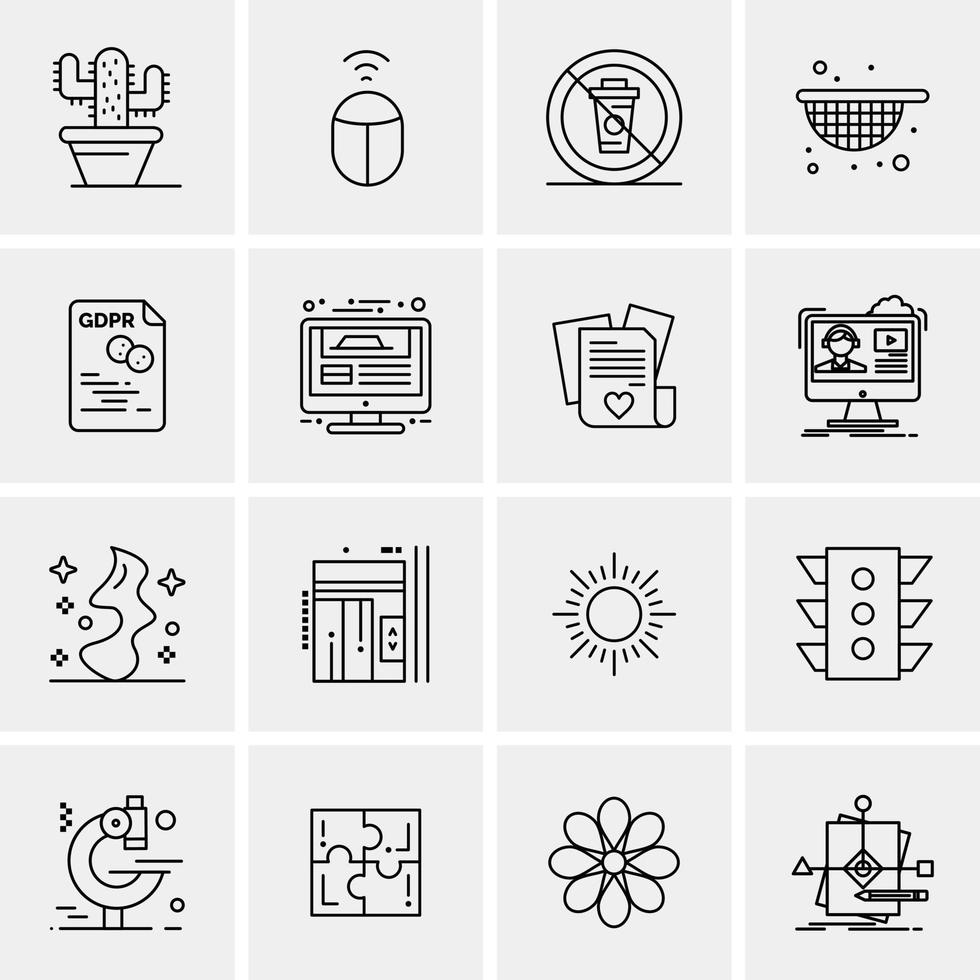 16 Business Universal Icons Vector Creative Icon Illustration to use in web and Mobile Related project