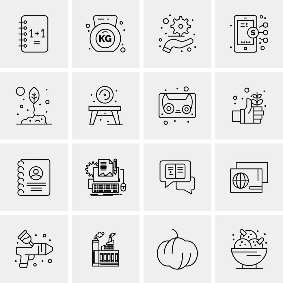 16 Business Universal Icons Vector Creative Icon Illustration to use in web and Mobile Related project