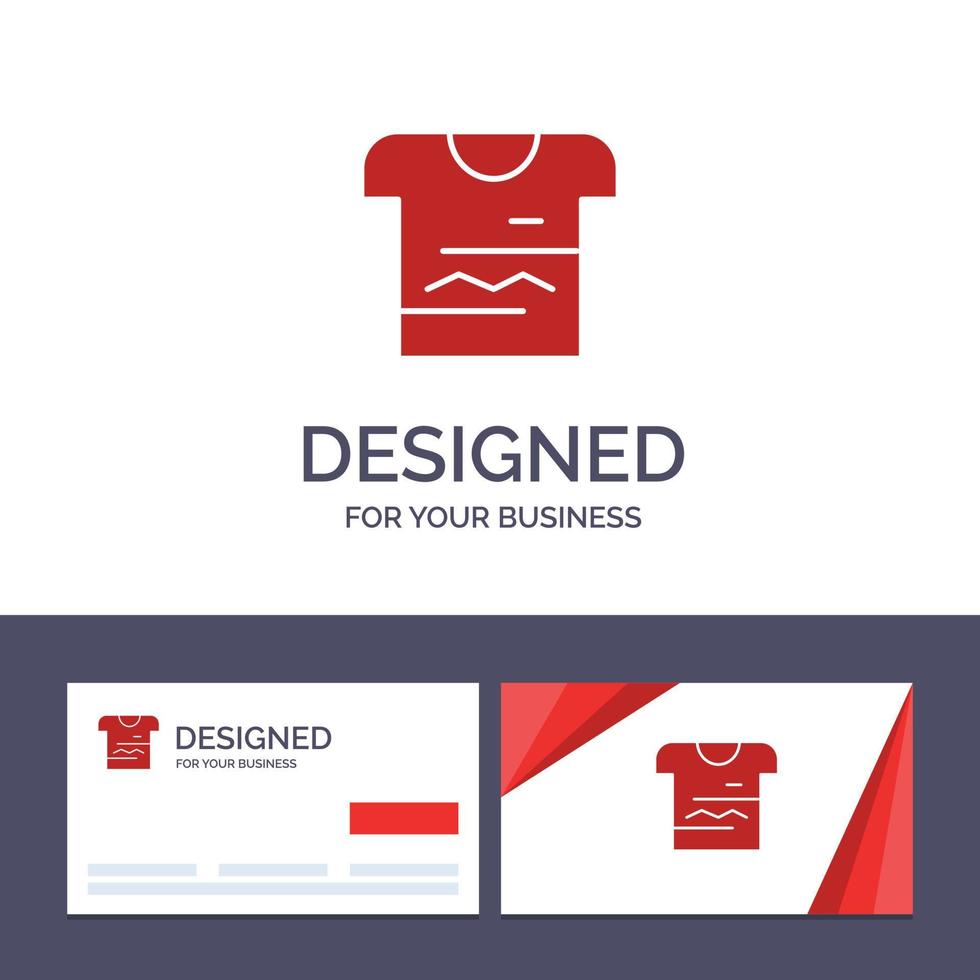 Creative Business Card and Logo template Shirt Tshirt Cloth Uniform Vector Illustration