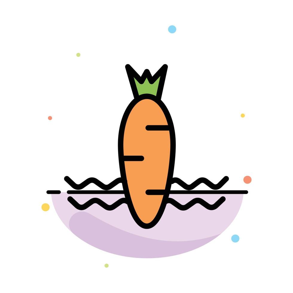 Carrot Food Vegetable Spring Abstract Flat Color Icon Template vector