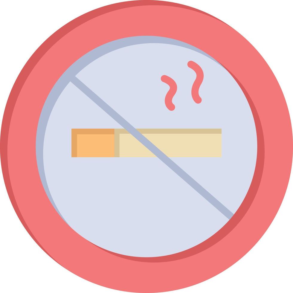 no fumar fumar no hotel color plano icono vector icono banner plantilla