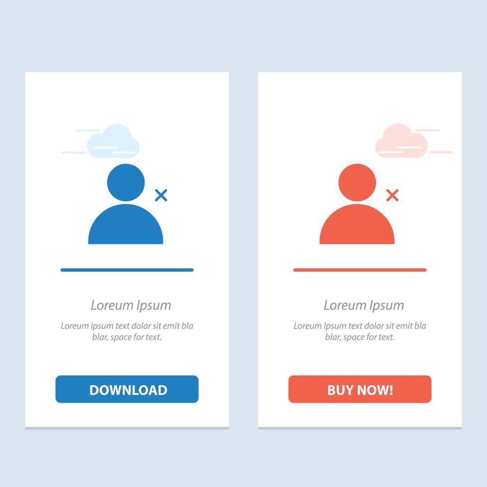 Discover People Twitter Sets  Blue and Red Download and Buy Now web Widget Card Template vector