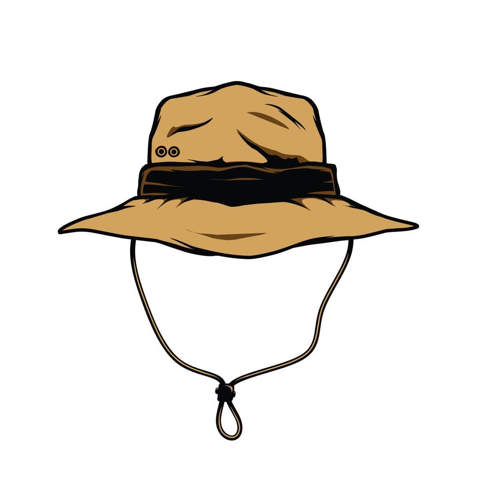 bucket hat vector isolated on white