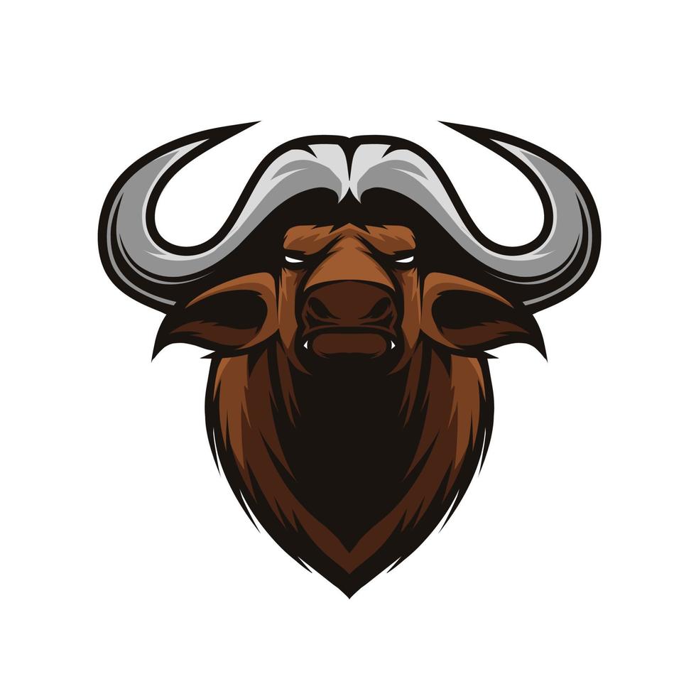 buffalo head vector