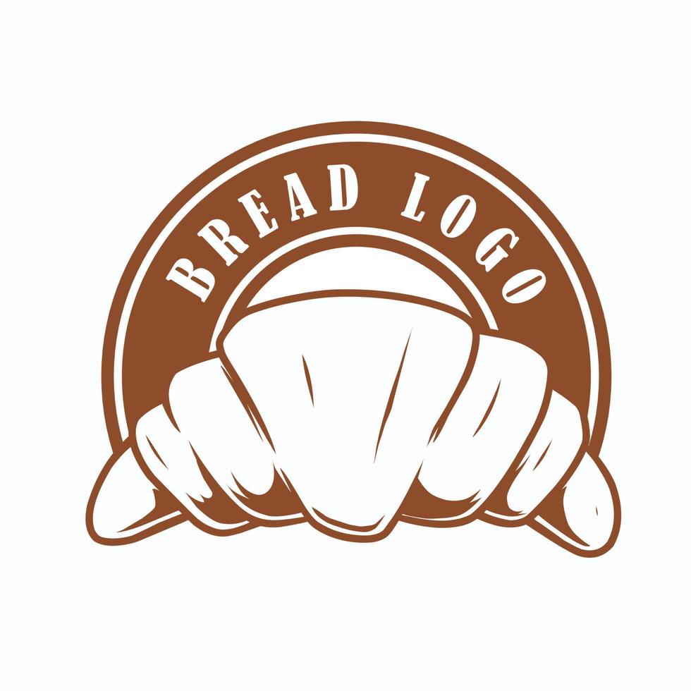 logotipo de pan croissant para panadería vector