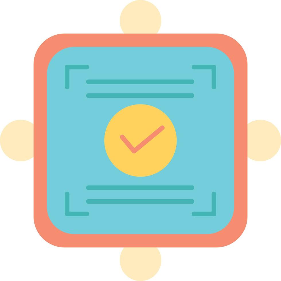 Ok Report Card Agreement  Flat Color Icon Vector icon banner Template