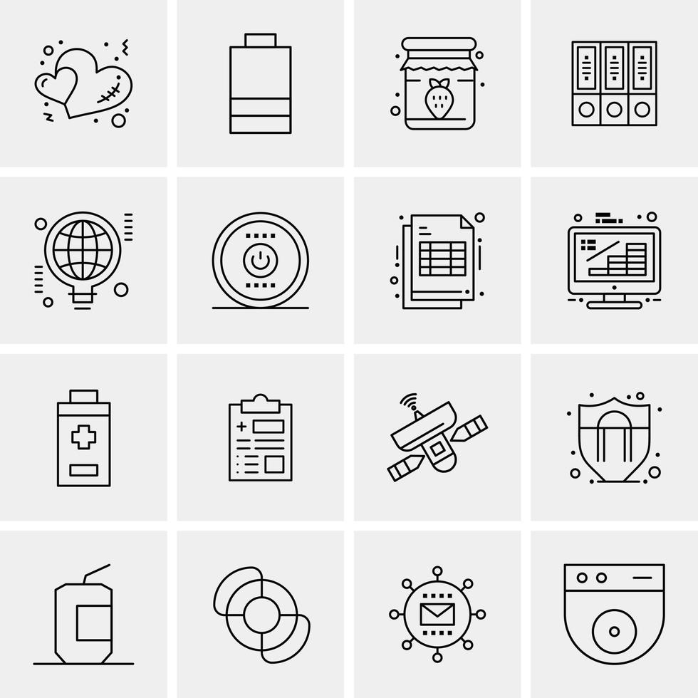 16 Business Universal Icons Vector Creative Icon Illustration to use in web and Mobile Related project
