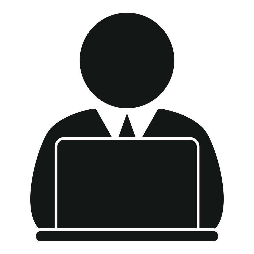 Home trader work icon, simple style vector