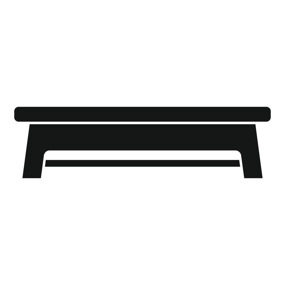 Bench icon, simple style vector