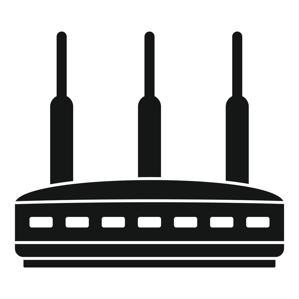 Modern router icon, simple style vector