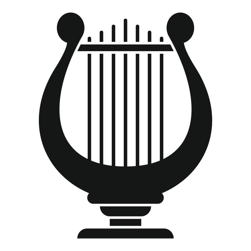 Harp acoustic icon, simple style vector