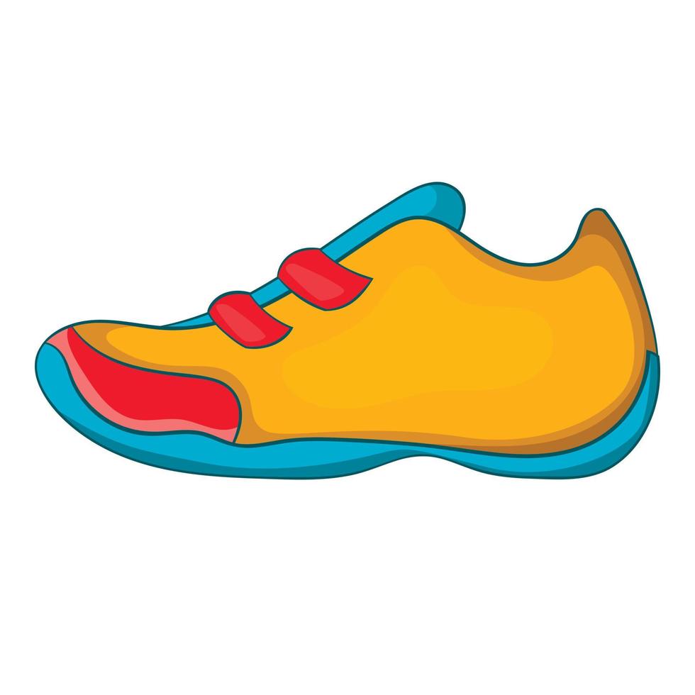 zapatillas para icono de tenis, estilo de dibujos animados vector