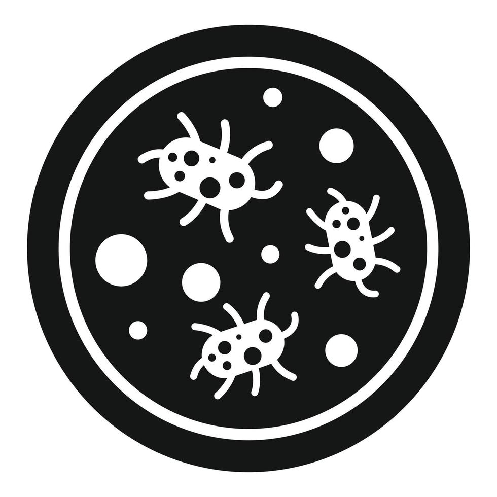 icono de bacterias de digestión, estilo simple vector