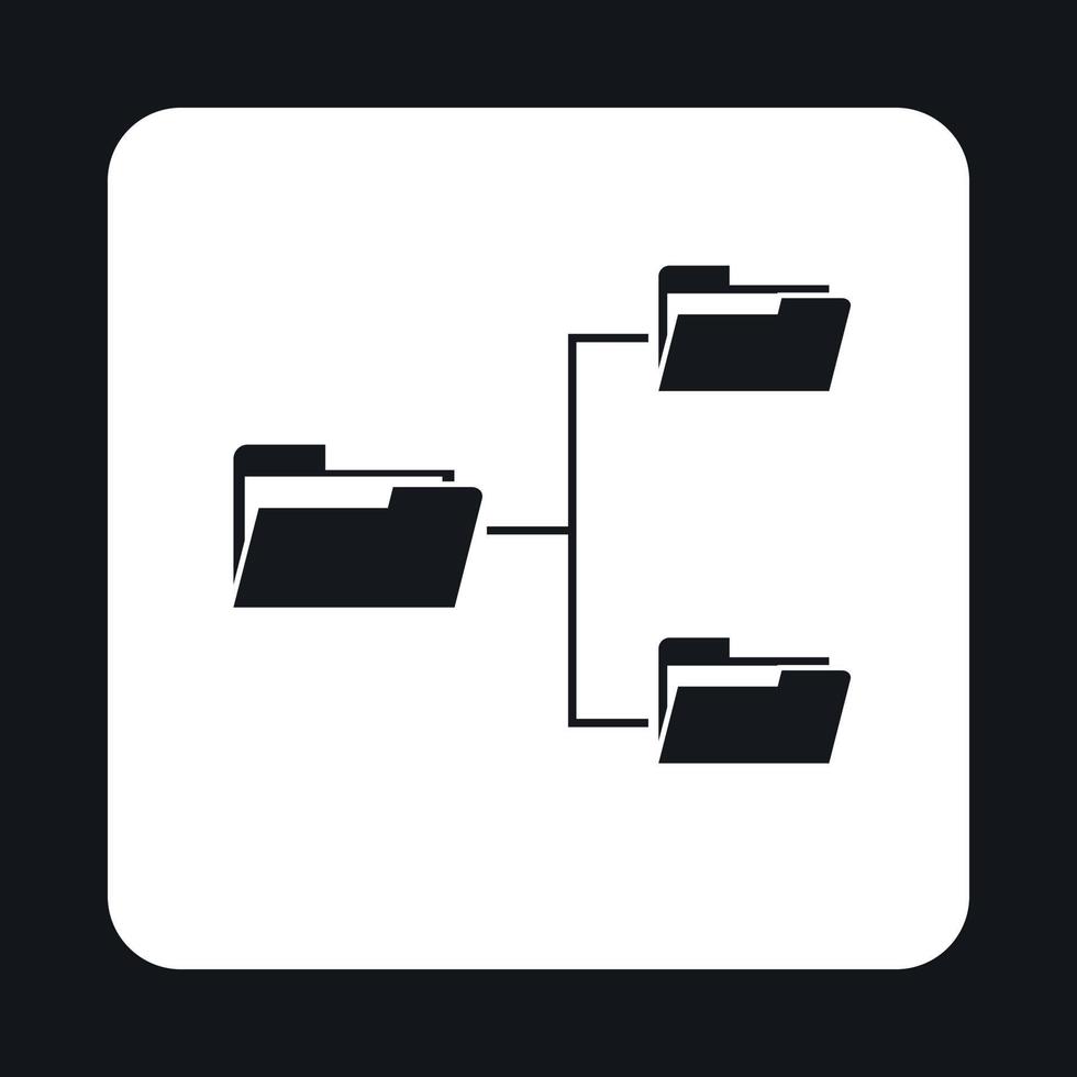 File system on computer icon, simple style 14651895 Vector Art at Vecteezy