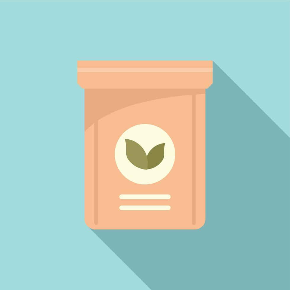 Fertilizer plant pack icon, flat style vector