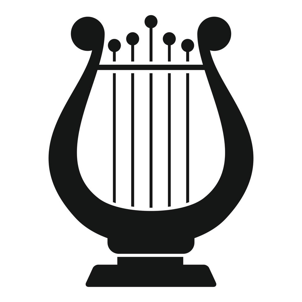 icono de concierto de arpa, estilo simple vector