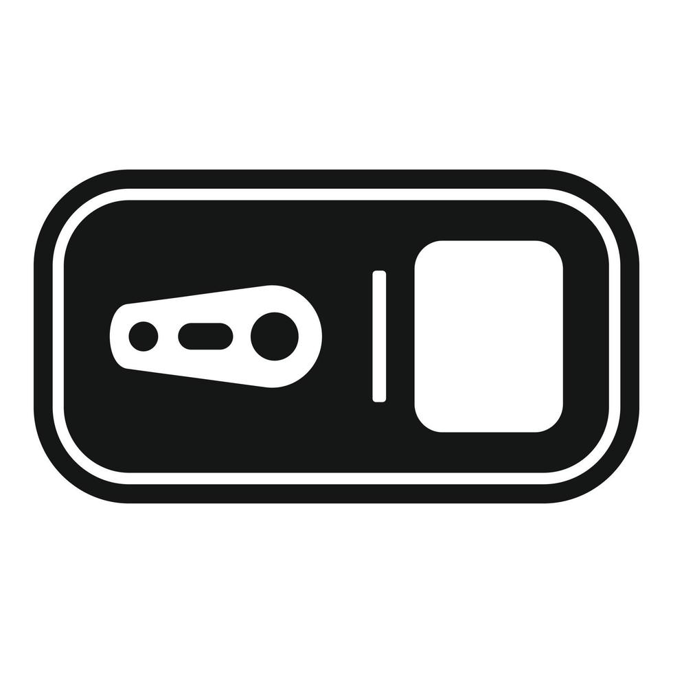 Top view tin can icon, simple style vector