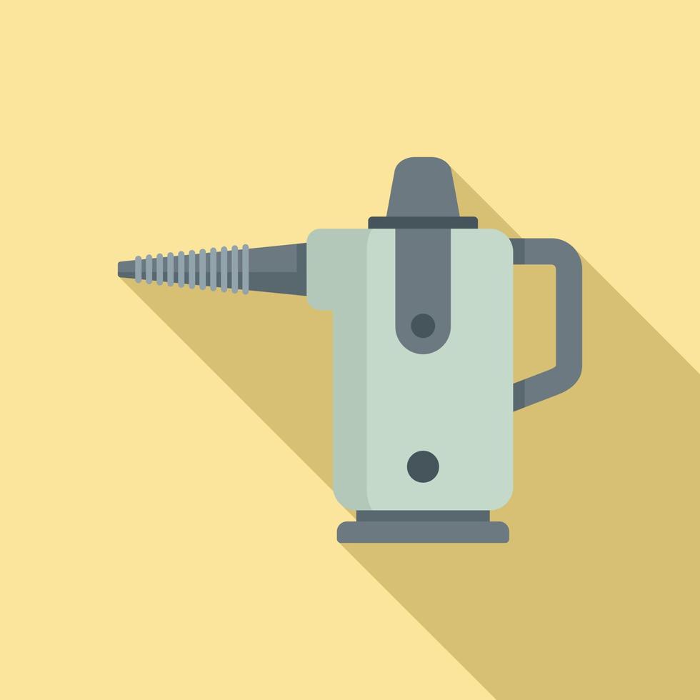 Robot steam cleaner icon, flat style vector
