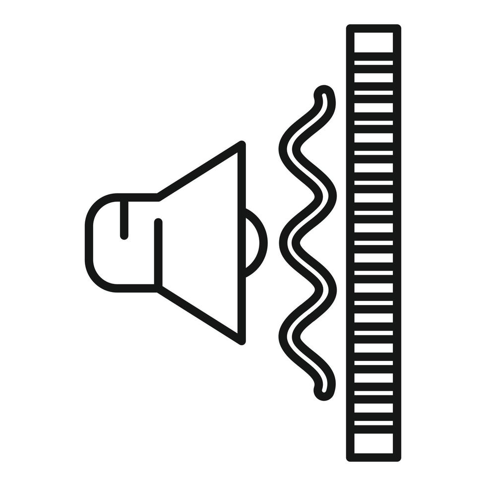 Sound wall barrier icon, outline style vector