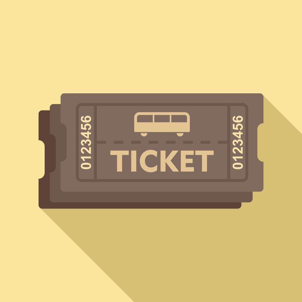 Card bus ticket icon, flat style vector