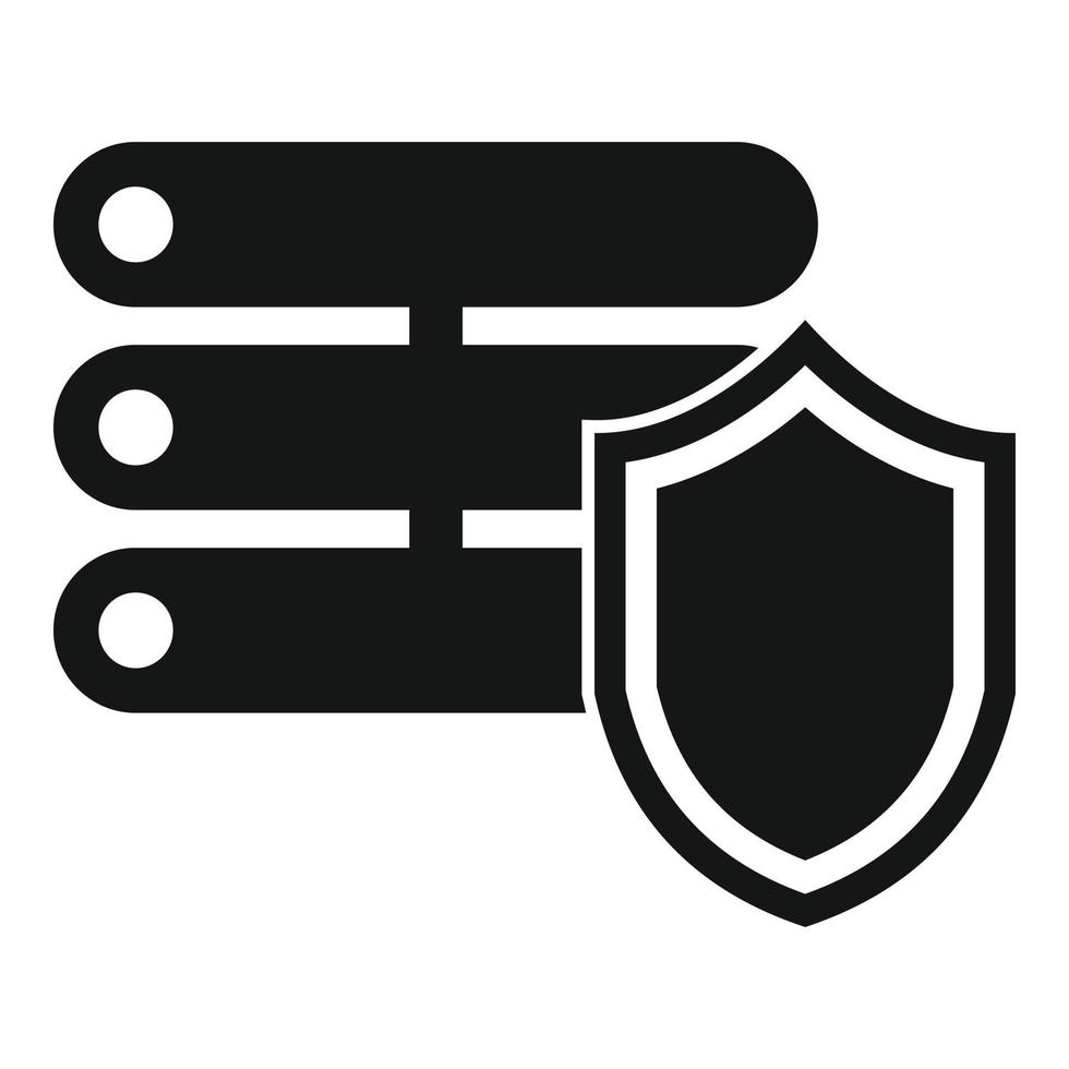Security server icon, simple style vector