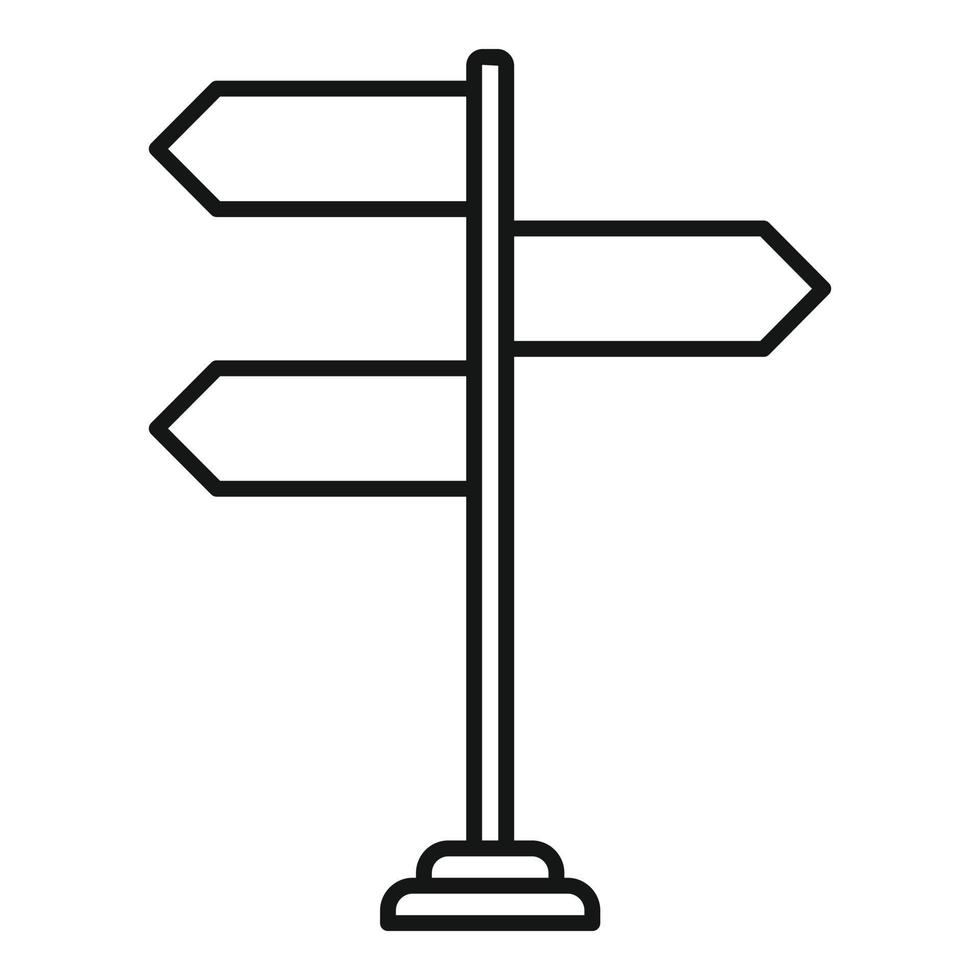 Travel directions icon, outline style vector