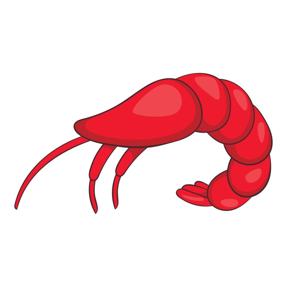 Shrimp icon, cartoon style vector