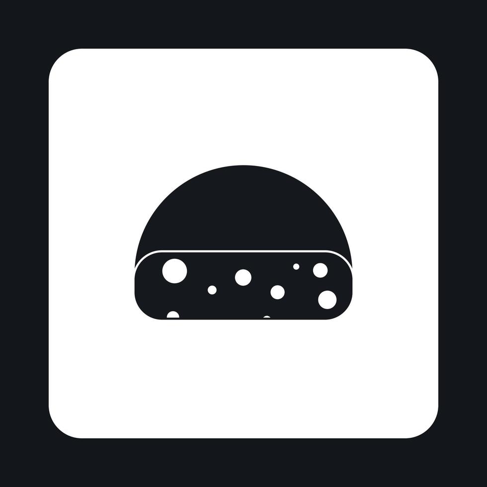 Cheese icon in simple style vector