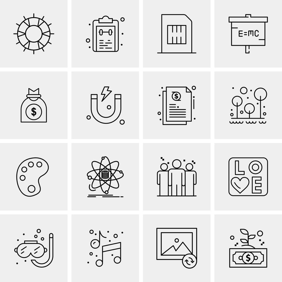 16 Business Universal Icons Vector Creative Icon Illustration to use in web and Mobile Related project