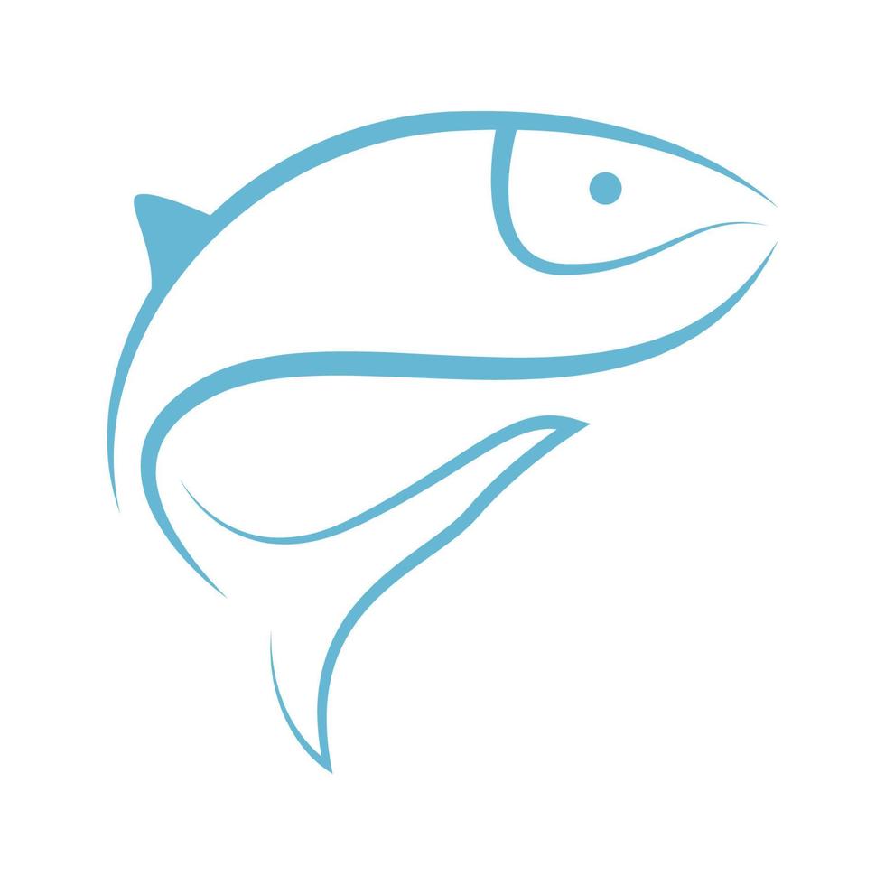 Beautiful fish logo icon vector