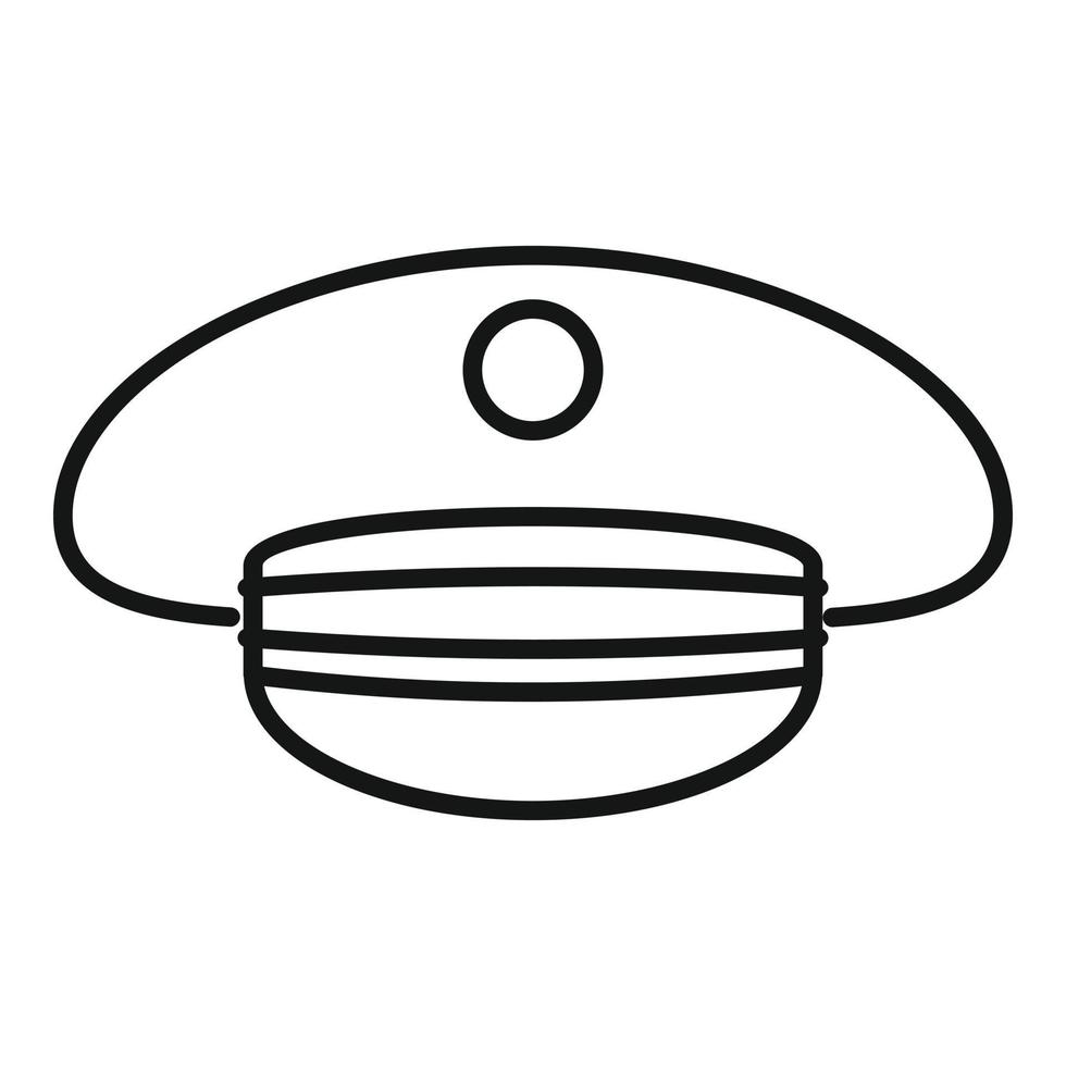 icono de gorra de conductor de tren eléctrico, estilo de esquema vector