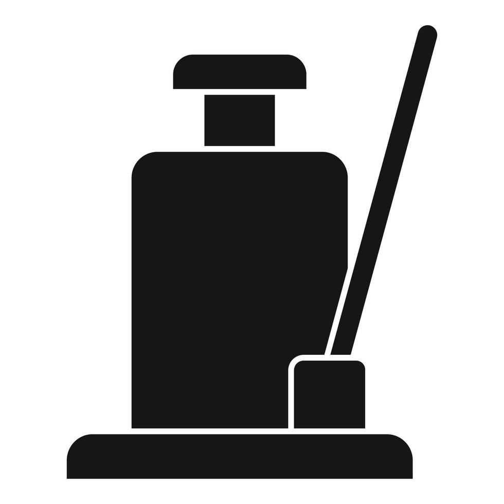 Hydraulic jack icon, simple style vector