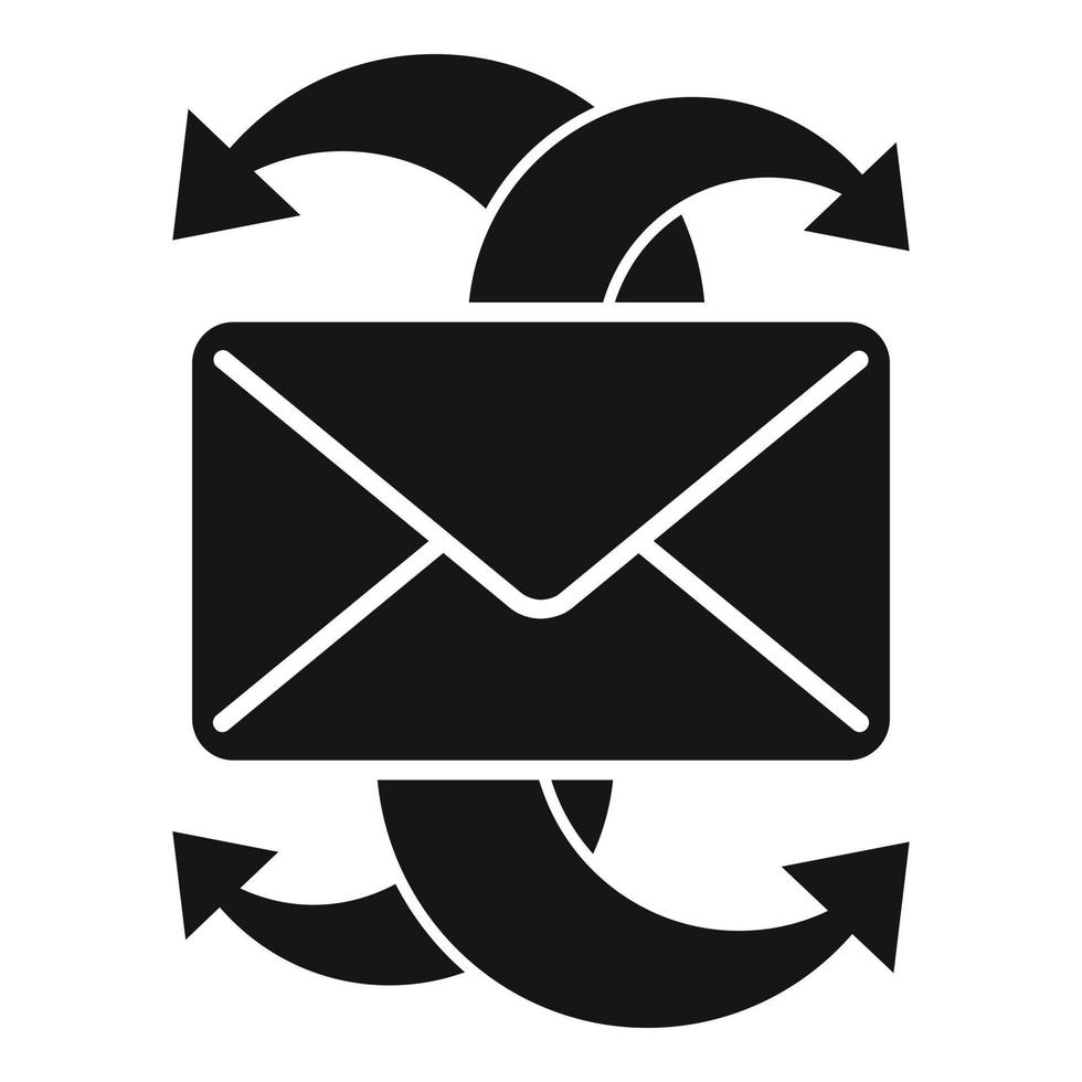 icono de correo electrónico de reestructuración, estilo simple vector