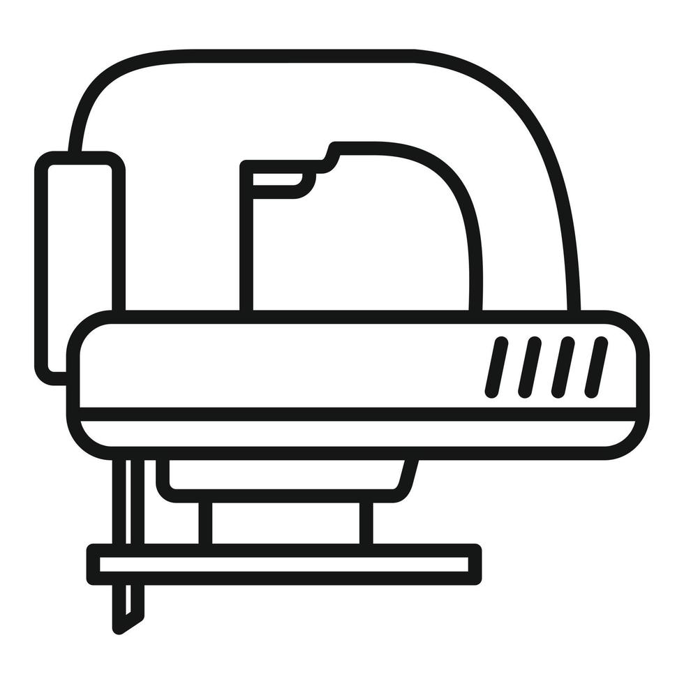 Electric saw icon, outline style vector