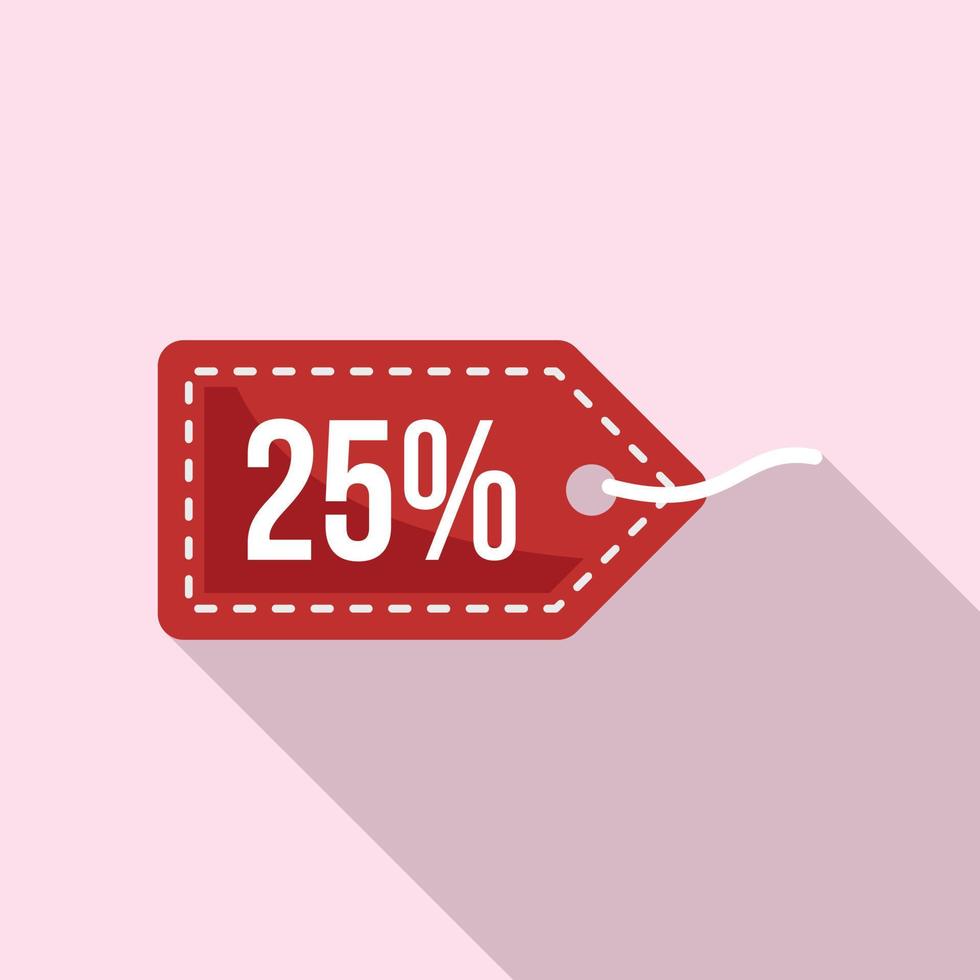 Sale tag icon, flat style vector