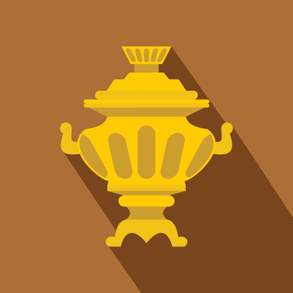 icono de samovar de té ruso, estilo plano vector