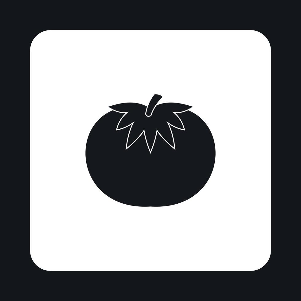icono de tomate, estilo simple vector