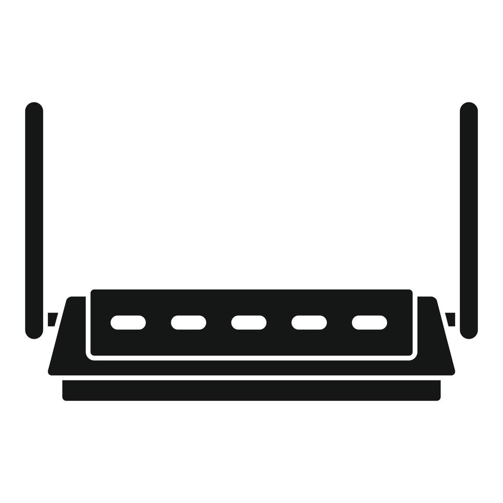 Firewall router icon, simple style vector