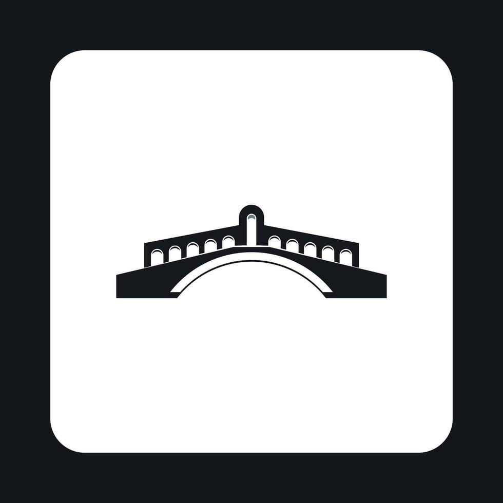 icono de puente redondo, estilo simple vector