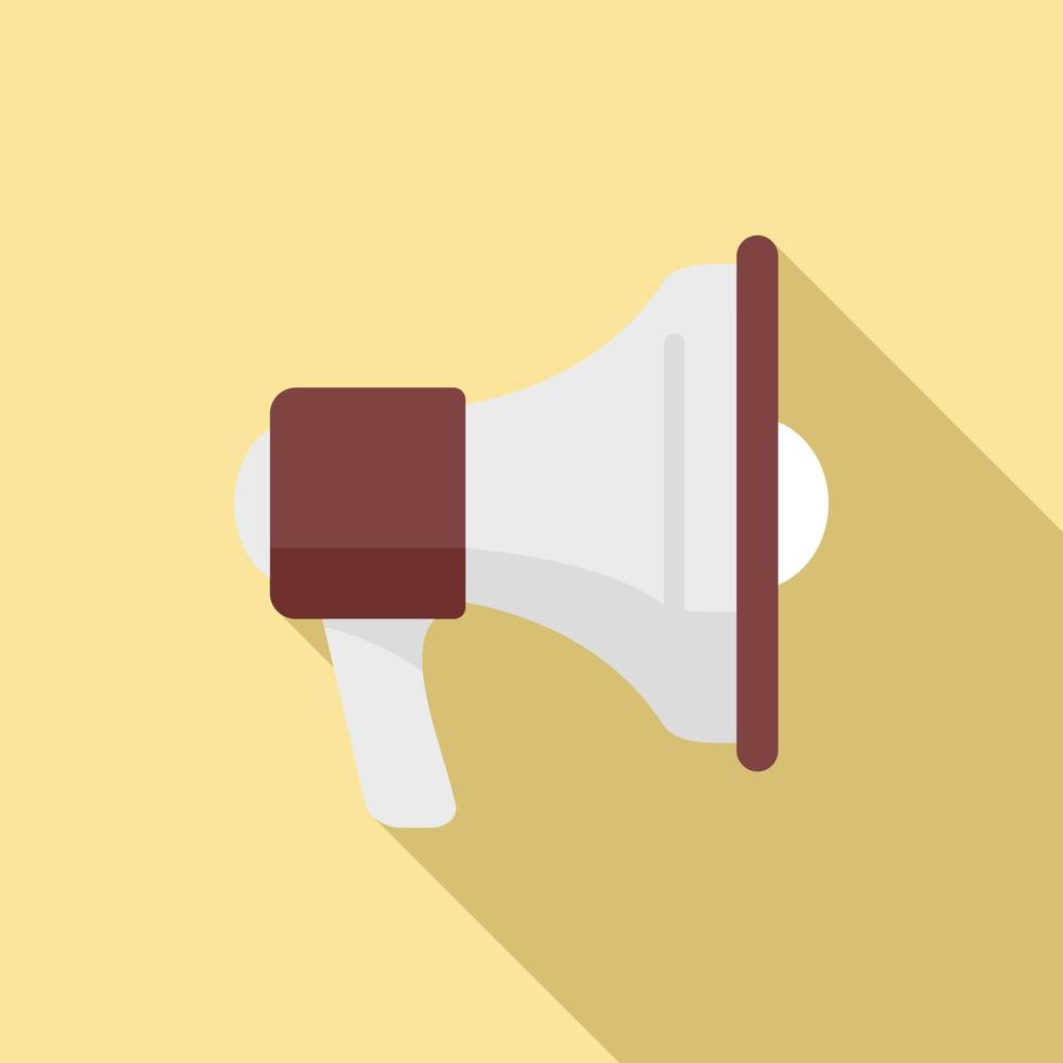 Affiliate marketing megaphone icon, flat style vector