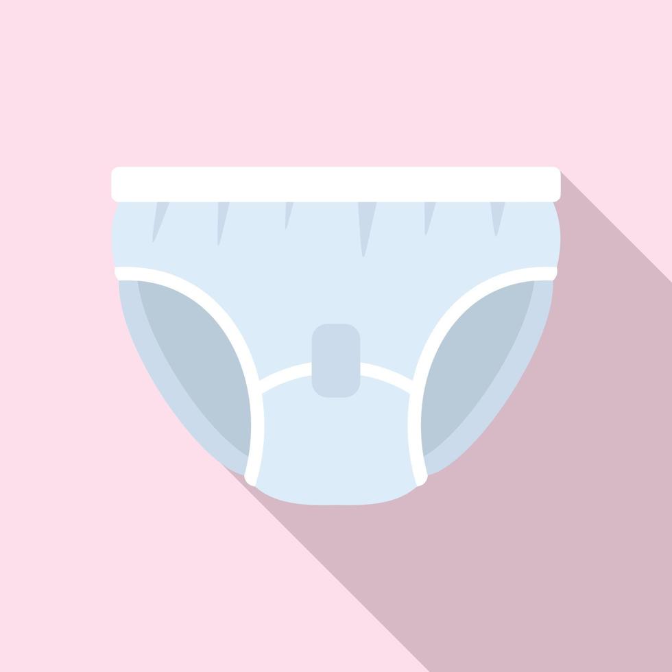 Care diaper icon, flat style vector