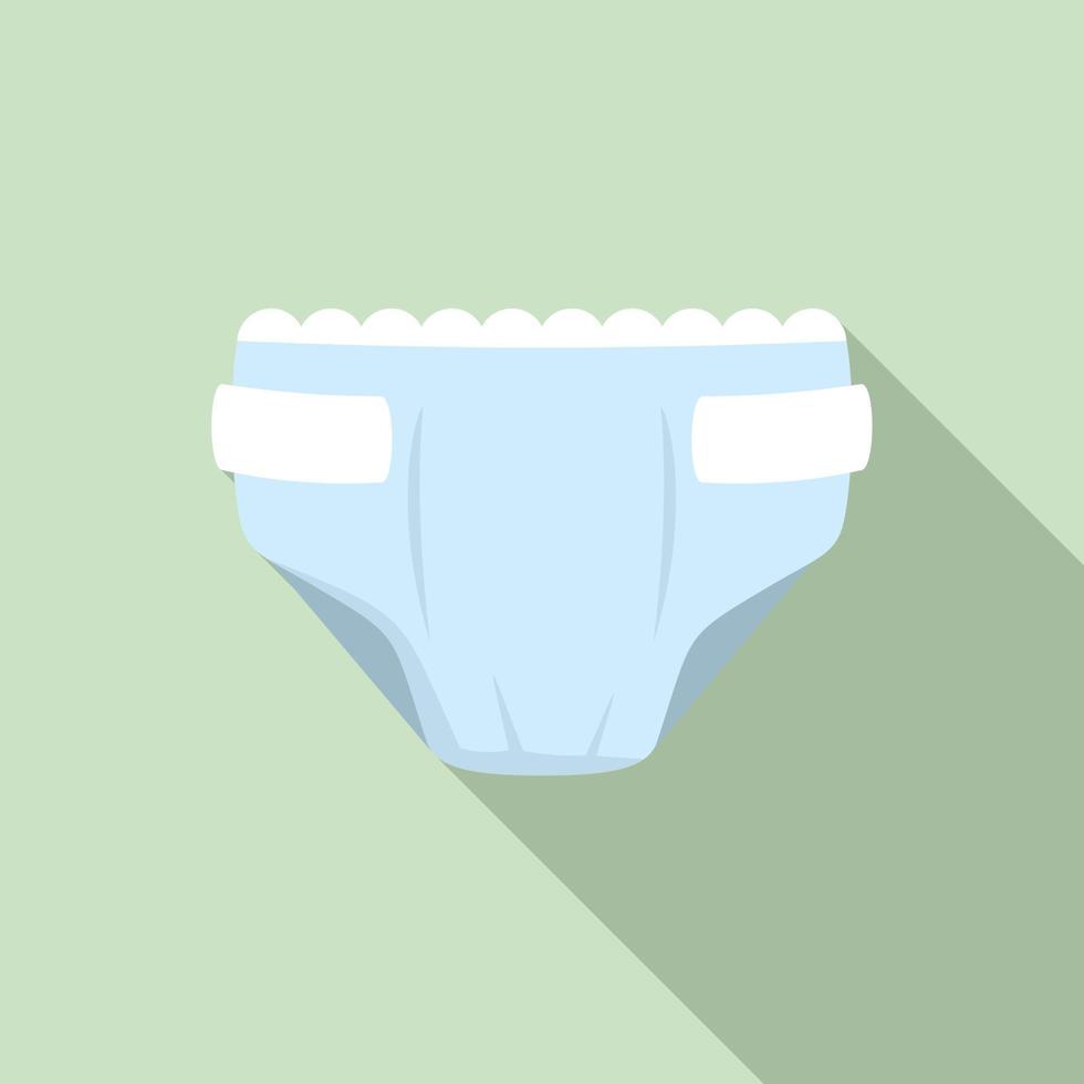 Bed diaper icon, flat style vector