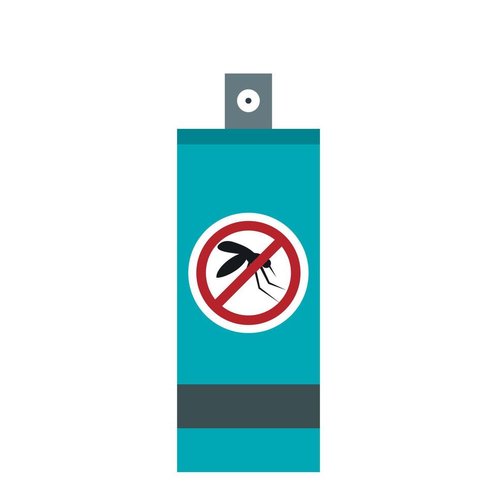 icono de spray repelente de mosquitos, estilo plano vector