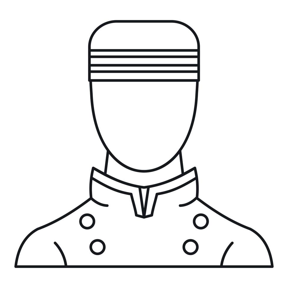 Doorman icon, outline style vector