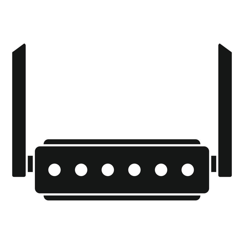Broadband router icon, simple style vector