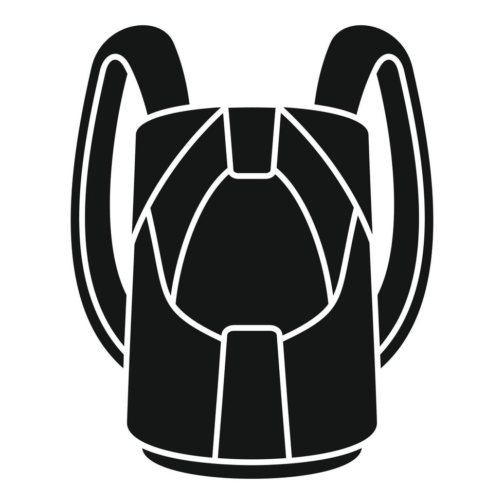 Parachuting backpack icon, simple style vector